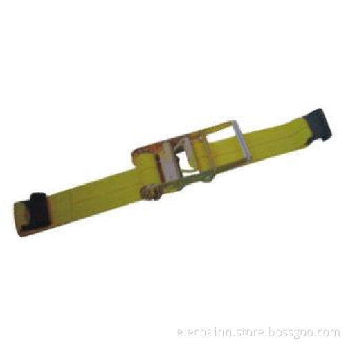 1 T 2" Polyester Webbing Slings Yellow For Warehouse / Web